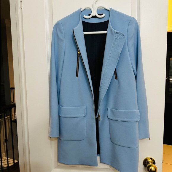 ZARA Baby Blue Blazer Coat Suit jacket, Size XS - Picture 3 of 9
